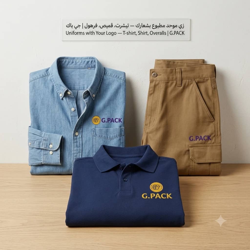 زي موحد مطبوع بشعارك — تيشرت، قميص، فرهول | جي باك — 1