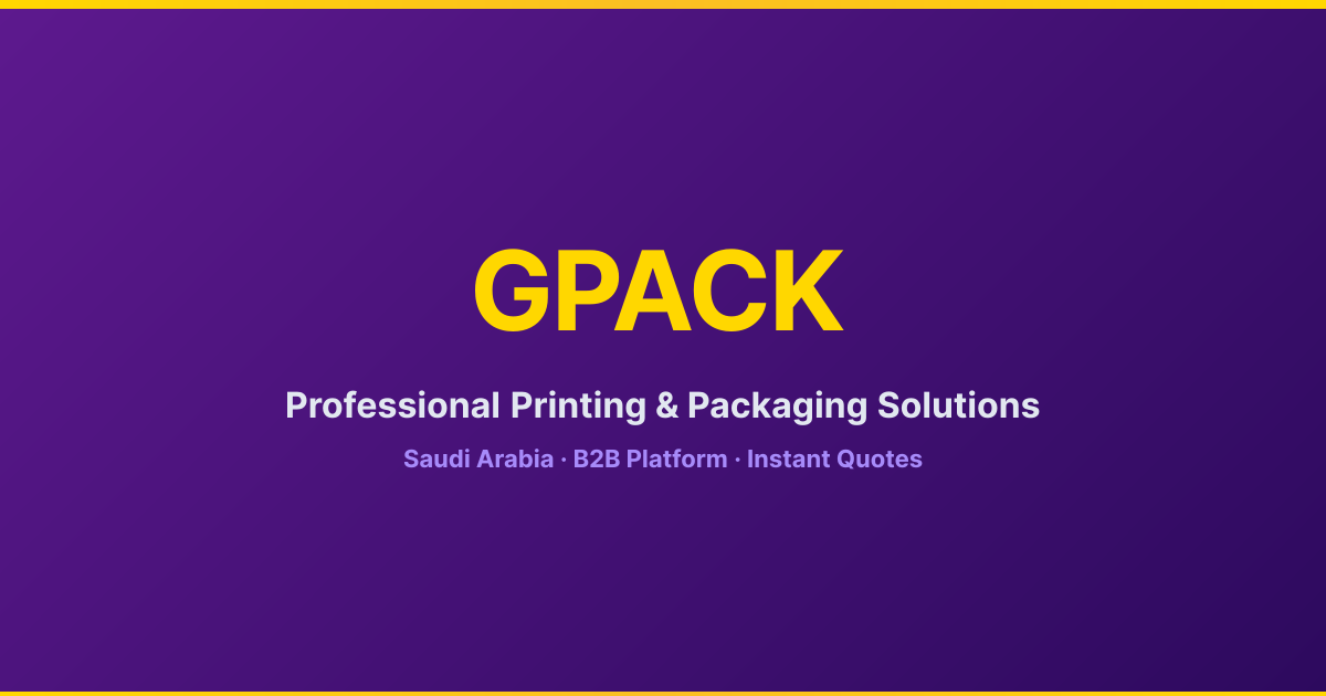 GPACK — Professional Packaging Solutions in Saudi Arabia